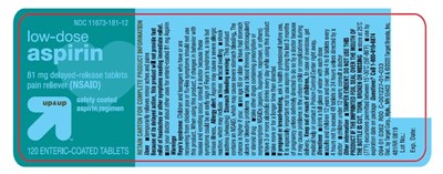 481R target Low Dose aspirin bottle label-120ct.jpg 481R target Low Dose aspirin bottle label 120ct